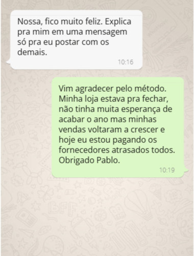 Depoimento de cliente