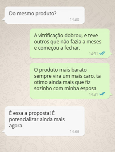 Depoimento de cliente
